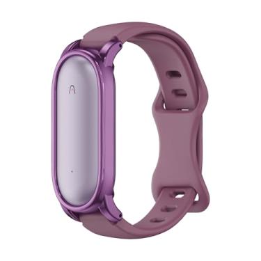 Imagem de Wacanc Pulseira de silicone compatível com gravador de voz Plaud NotePin, capa de PC com alça ajustável vestível para Plaud NotePin S (2025), acessórios de ajuste seguro de substituição leve (roxa)