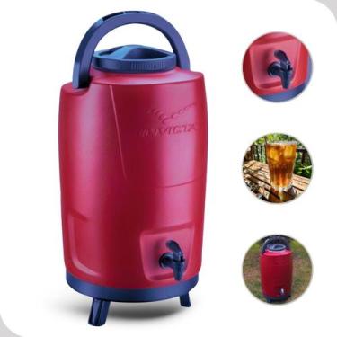 Imagem de Botijão Térmico 12L Vermelho Invicta Vermelho com Pezinho Alça