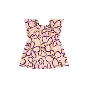 Imagem de Vestido em Viscose para Bebê Menina Quimby, Laranja, 3