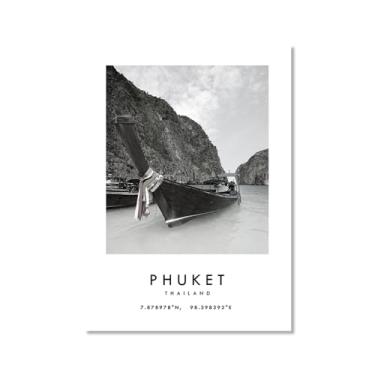 Imagem de Pôster de cidade preto e branco - impressão de viagem Roma Las Vegas Veneza Paris Sydney Amsterdã Amalfi Sanfrancisco Pintura em tela impressões de paisagem da cidade do mundo imagens de parede pôster