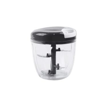 Imagem de Processador de Alimentos Manual com 5 Lâminas, Inox, 900ml, 2 em 1, Mixer Batedor Incluso, Plástico e Metal, 13cm x 19cm