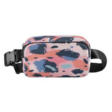 Imagem de CEBUGI Pochetes de caminhada para homens e mulheres, estampa de leopardo, moderna, resistente à água, com cinto ajustável para treino, viagem, corrida