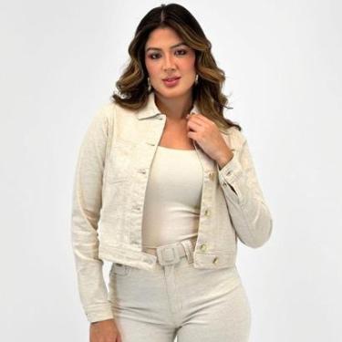 Imagem de Jaqueta Specific Jeans Cropped em Tecido Feminina-Feminino