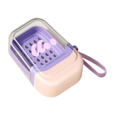 Imagem de Bothyi Saboneteira Portátil para Viagem, Ideal para Guardar Sabonetes No Chuveiro, Durante Caminhadas, com Vedação à Prova D'água, Perfeita para Banheiro, Rosa Roxo