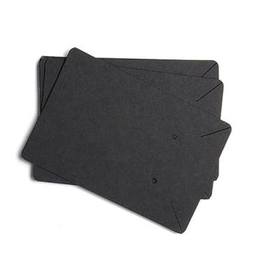Imagem de YOUTHINK 100 Cartões de Brinco Dos Pces, Etiqueta de Papel Kraft Em Branco Com 100 Sacos de Opp para Exibir Jóias, Perfeito para Brincos e Pulseiras (Preto)
