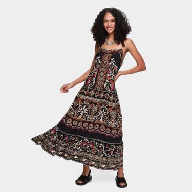 Imagem de Vestido Longo Farm Adriele, Preto, P