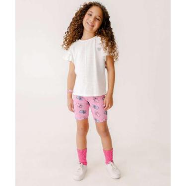 Imagem de Bermuda Infantil Ciclista Stitch Disney Tam 4 a 10-73147, 8, Rosa