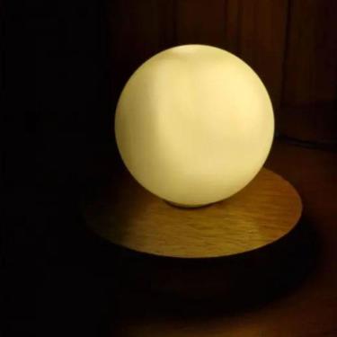 Imagem de Luminária Moon Lampada Madeira Natural