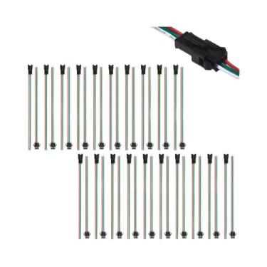 Imagem de Cabo Conector De Extensão Para Fita LED SM2P 3P 4P 5P 6 Pinos Macho E 