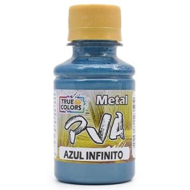 Imagem de Tinta PVA Metal True Colors 100ml - Cores Metálicas, 7986 AZUL INFINIT
