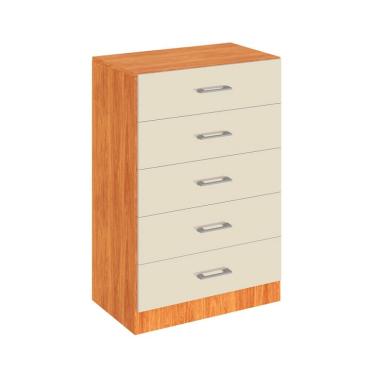 Imagem de Cômoda Aruba 5 Gavetas Cinamomo e Off White