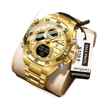 Imagem de Relógio Masculino Digital Esportivo POEDAGAR Em Aço Inoxidável À Prova