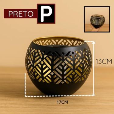 Imagem de Luminária Solar De Jardim Led Decoração Casa (Preto, Pequeno)