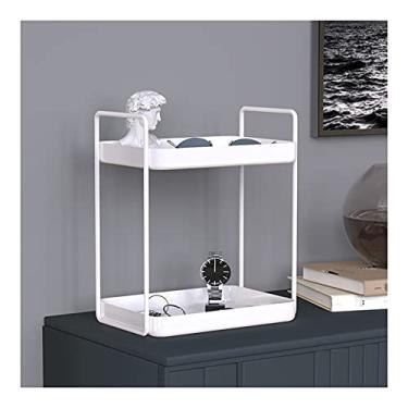 Imagem de Prateleira organizadora de especiarias para armazenamento de cosméticos, prateleira de exibição para cozinha, banheiro, quarto e escritório, decoração de livros (cor: preto tamanho: grande) (branco