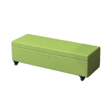 Imagem de Banco De Armazenamento De Extremidade De Cama Com Banco De Armazenamento Para Quarto Extremidade De Cama Pé Cama Entrada Armazenamento Otomano(Light green,47x17.7x15.7in)