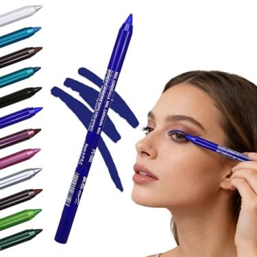 Imagem de Delineador de lápis à prova d'água, à prova de manchas, gel de cor cremosa delineador líquido, enchimento de meia para mulheres (azul royal)