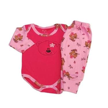 Imagem de Conjunto Body Manga Longa Bordado e Mijão Estampados - Alyaht, Pink, G