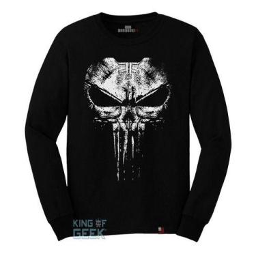 Imagem de Camiseta Manga Longa The Punisher Camisa Justiceiro Caveira - KING OF 