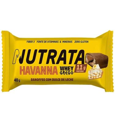 Imagem de Barra Whey Grego Havanna - 1 Unidade 40g Banoffee com Dulce de Leche - Nutrata -Masculino