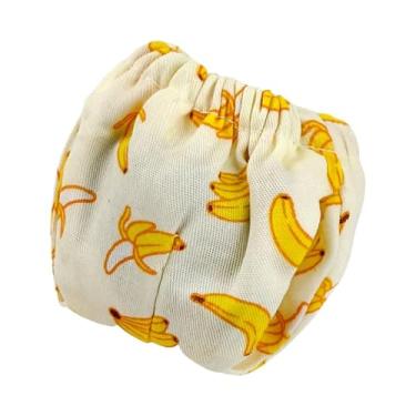 Imagem de MFMEXUL Fraldas para Esquilos, Fraldas para Pequenos Animais de Estimação, com Elástico, Roupa Lavável, Fralda Reutilizável para Porquinho-da-índia, para Esqu, Banana, S