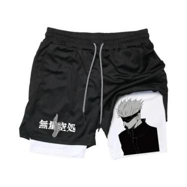 Imagem de Shorts De Compressão Masculinos De Secagem Rápida Jujutsu Kaisen 2 Em 