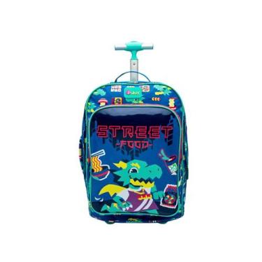 Imagem de Mochila com Rodinha Dragao Street Azul Puket Cor:AZULTamanho:UN, AZUL,