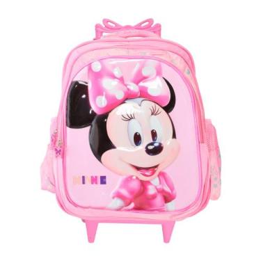 Imagem de Mochila Infantil De Rodinhas Escolar Menina Desenho 3D - Plike