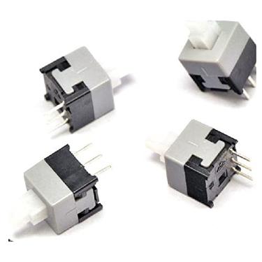 Imagem de Peças de reposição 1000 peças 8,5 x 8,5 mm 6 pinos de força tátil micro interruptor de travamento com botão liga/desliga