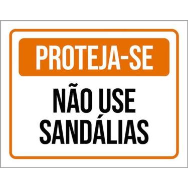 Imagem de Kit 10 Placas De Proteja-Se Não Use Sandálias 36X46