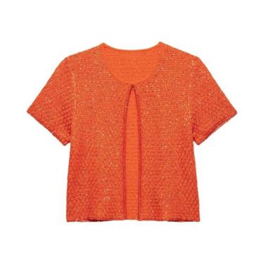 Imagem de Conjunto De Jaqueta De Lantejoulas E Top Camisola Feminino UNIZERA Mod