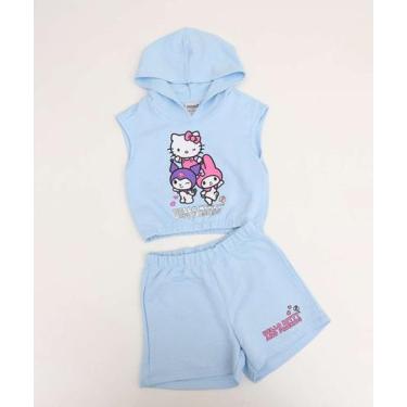 Imagem de Conjunto Infantil Moletinho Hello Kitty Tam 4 a 10 Azu-11416 - Sanrio,