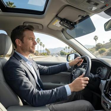 Imagem de Extensor de viseira de sol para carros, extensão de viseira de sol polarizada ajustável, bloqueador solar universal de SUV para carro, antirreflexo, UV, luz dispersa, protetor contra cegueira de neve