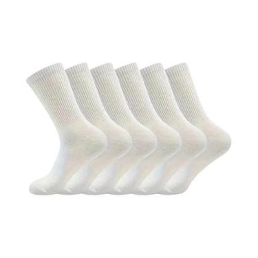 Imagem de Meias Masculinas Pretas E Brancas De Cano Médio, 36 Pares, Confortávei