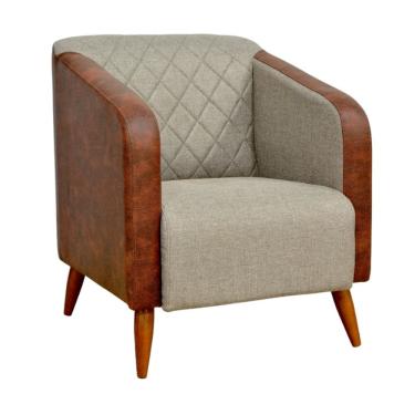 Imagem de Poltrona Decorativa Silmara Compose com pés em Madeira SMF Decor