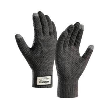 Imagem de Luvas Térmicas Masculinas plus Size Com Tela Sensível Ao Toque, Macias