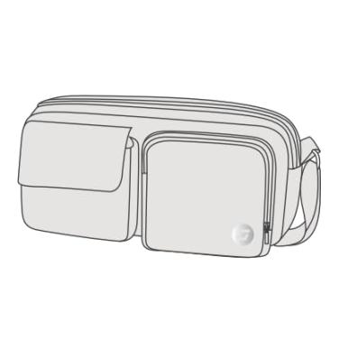 Imagem de Goloni Bolsa tiracolo feminina masculina pequena, Branco