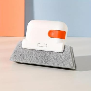 Imagem de Escova de limpeza de janela 2 em 1, escova multifuncional de limpeza de ranhuras, esfregão de cerdas para trilhos de janela, trilhos de porta deslizante, lacunas de cozinha e cantos apertados