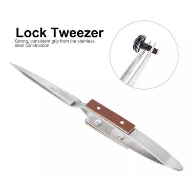 Imagem de Pinça Pressão Cruzada 2 Pinças Bico Reto c/Isolante