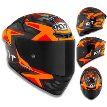 Imagem de Capacete KYT TT Course Antonelli 2022 Preto e Laranja