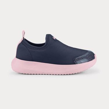 Imagem de Tênis Infantil Bibi Flash Azul Marinho com Rosa-Feminino