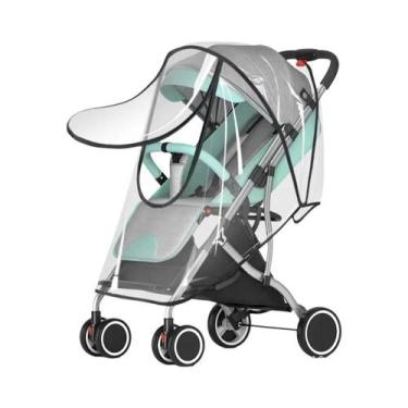 Imagem de Capa De Chuva Universal Para Carrinho De Bebê Transparente Respirável 
