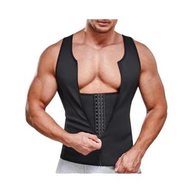 Imagem de Camisa De Compressão Modeladora Masculina Vensslim Com Zíper Para Cont