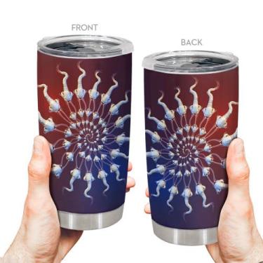 Imagem de Caneca de café Tumbler Oasisdream 600mL de aço inoxidável