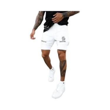 Imagem de Shorts Masculinos 2 Em 1 De Secagem Rápida E Respiráveis Para Corrida,