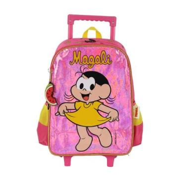 Imagem de Mochila Escolar Turma da Monica Com Rodinhas Mala Haste Rodas - Turma 