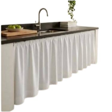 Imagem de Cortina De Pia para Cozinha Decorativa Tecido Oxford 