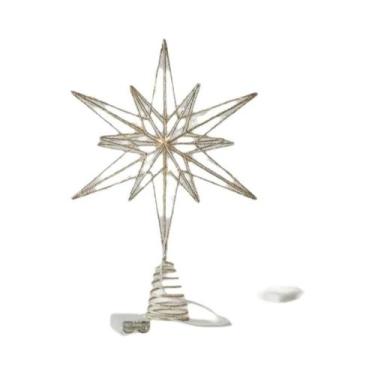 Imagem de Enfeite De Natal LED Em Forma De Estrela Com Luzes De Cordão Para Deco