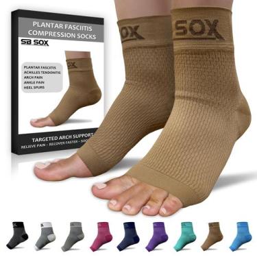 Imagem de Meias de compressão SB SOX Plantar Fasciitis Relief Nude Large