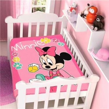 Imagem de Cobertor Infantil Berço Raschel Plus Minnie 90cm x 110cm - Jolitex Ter