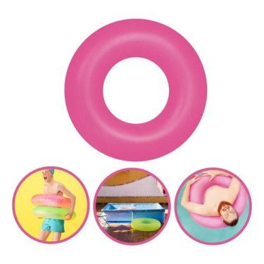 Imagem de Boia Redonda Inflável Neon Piscina Redonda 90 Cm Verão Lazer - Mor, Ro